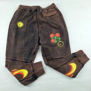 Nike Have a Nike Day Flame Joggers Mens Medium Rust Black Graphic Sweats Pant